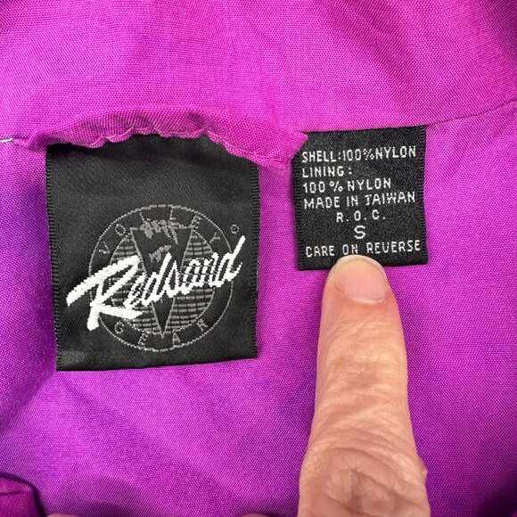Vintage 90s Redsand Volley Gear Windbreaker Jacket S Blue Purple Green 1/4 Zip - Picture 4 of 8